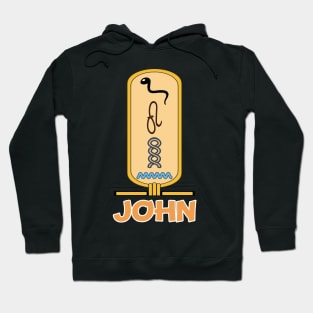 JOHN-American names in hieroglyphic letters-JOHN, name in a Pharaonic Khartouch-Hieroglyphic pharaonic names Hoodie